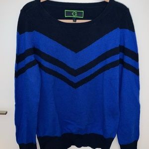Navy and royal blue sweater